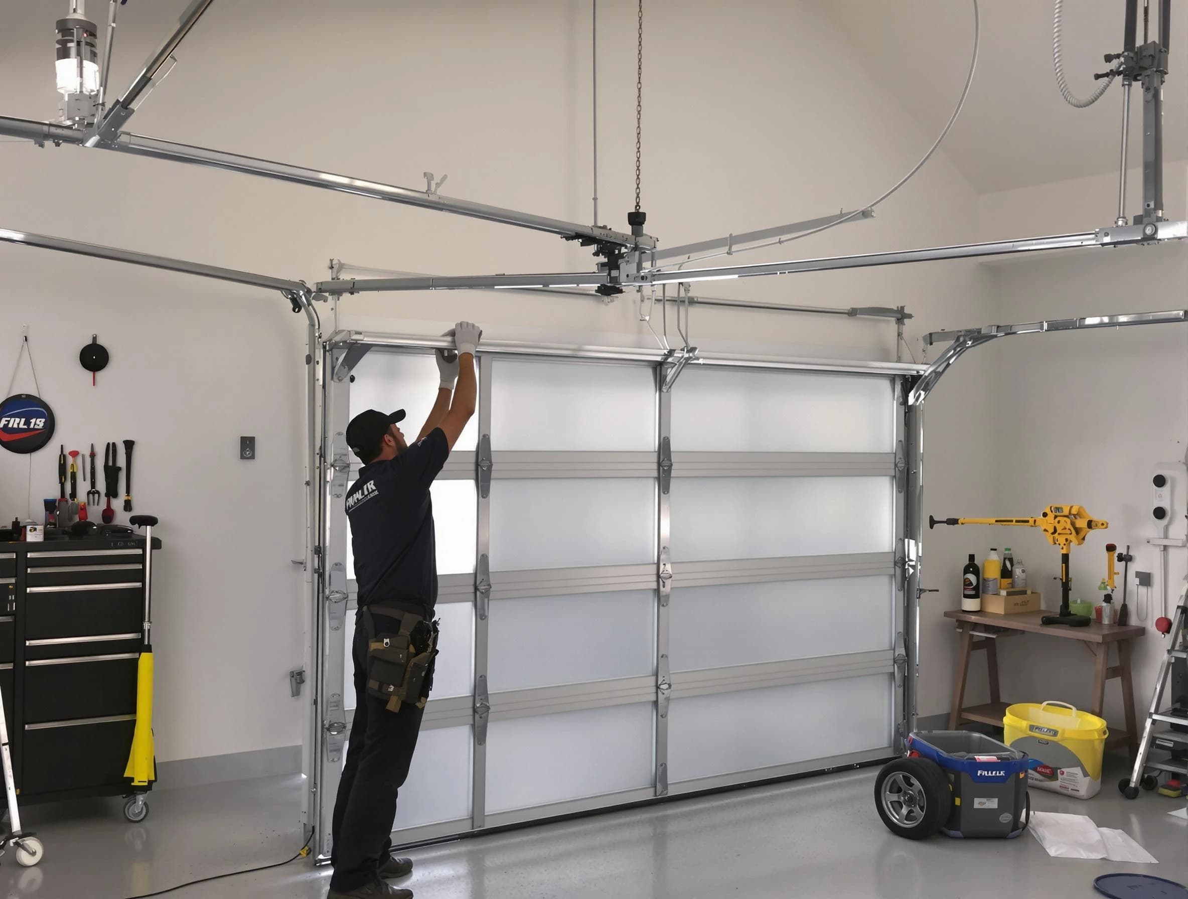 Needham Garage Door Repair certified team performing precision garage door installation in Needham