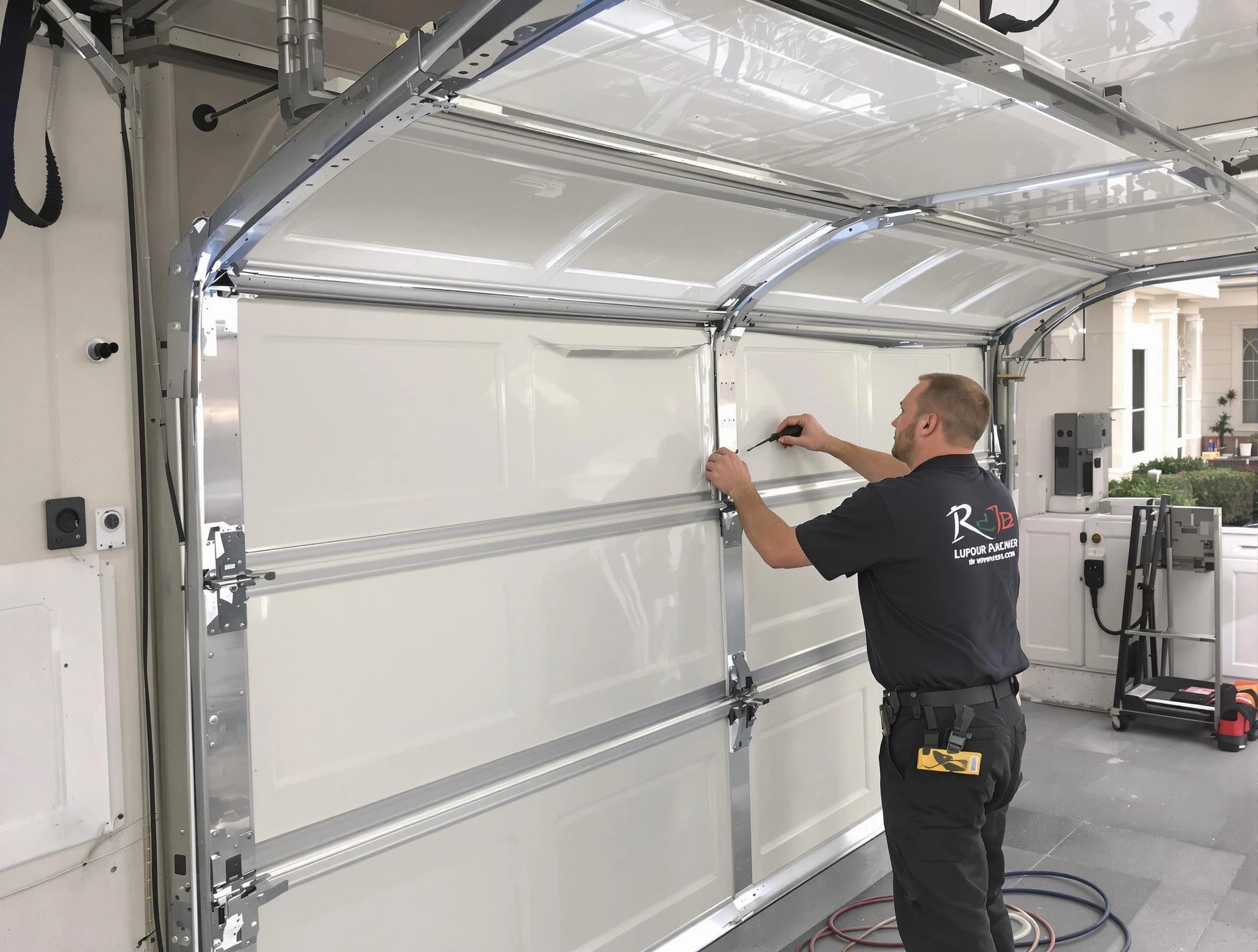 Needham Garage Door Repair professional performing panel repair in Needham