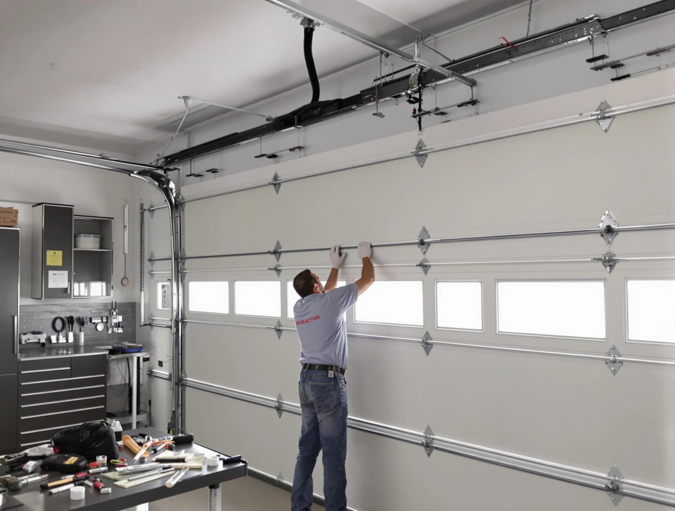 Garage Door Track Repair in Needham