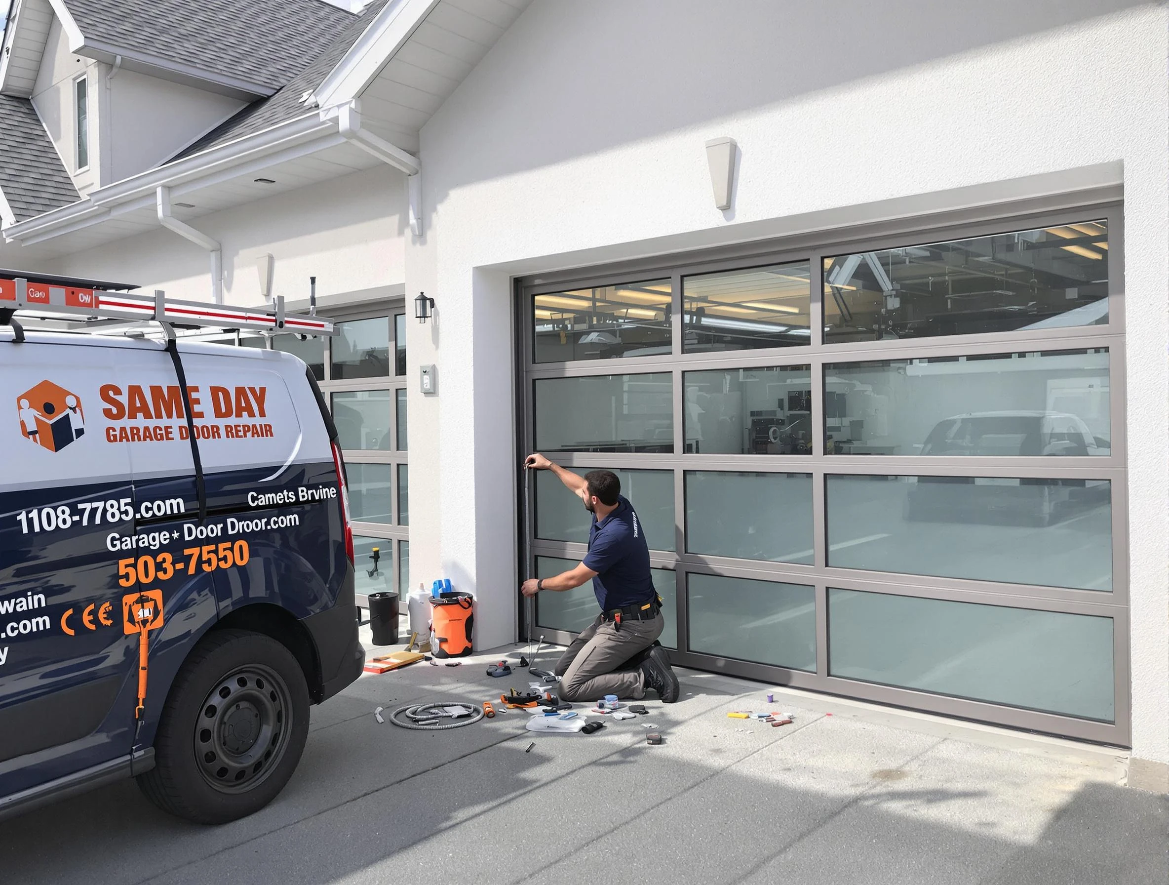 Same-day garage door repair service by Needham Garage Door Repair in Needham